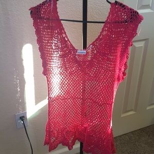 Bright pink cover top